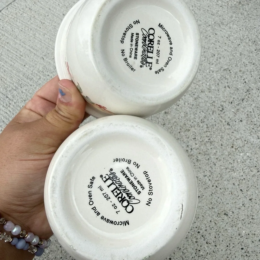 Corelle Coordinates Chutney Fruit Berry Stoneware Bowls Set 2 7 oz Vintage Y2K